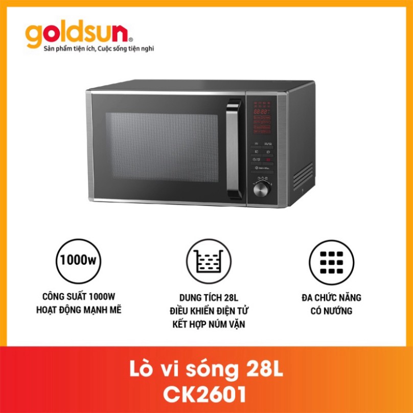 Lò vi sóng Goldsun CK2601- Điện tử 28L-Hàng chính hãng