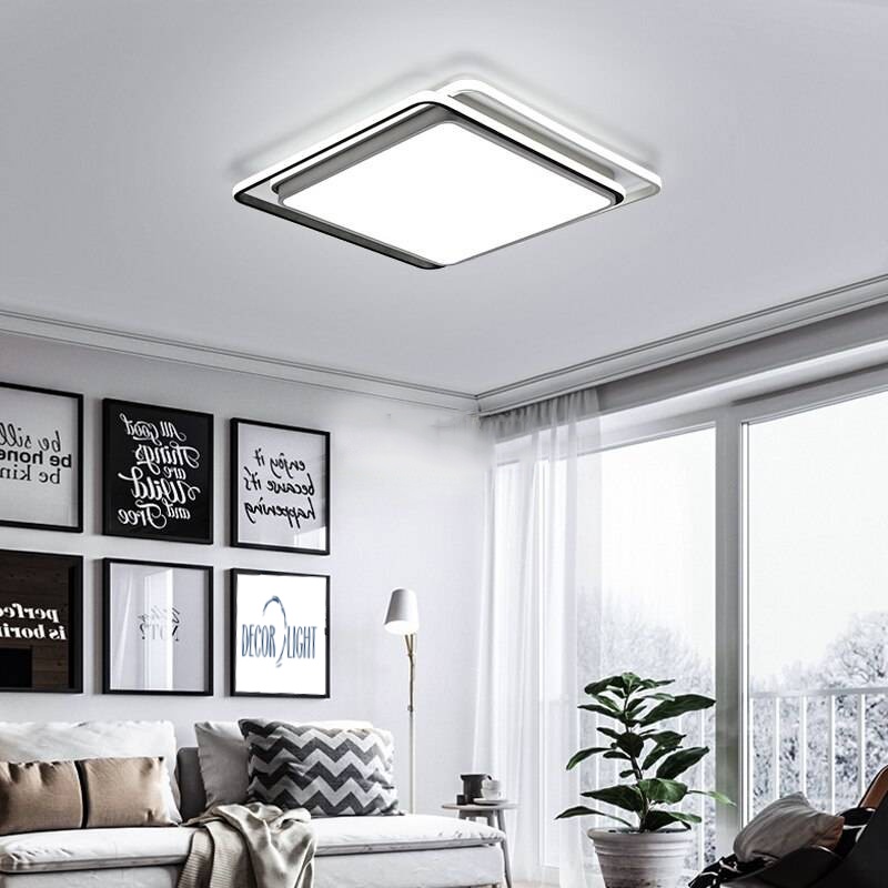 ỐP TRẦN  VUÔNG HIỆN ĐẠI - KIỂU DÁNG ĐƠN GIẢN TINH TẾ- ĐÈN LED CHIẾU SÁNG PHÒNG KHÁCH, PHÒNG NGỦ