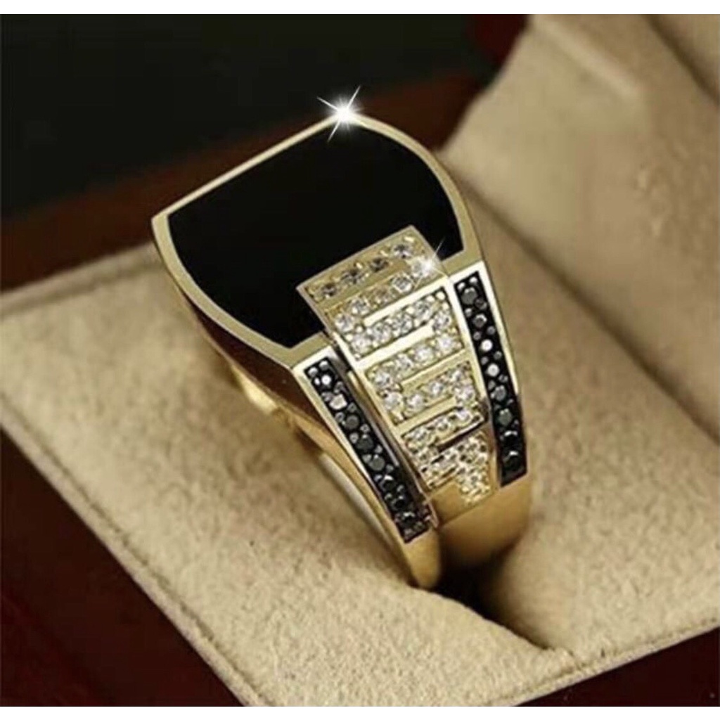 Nhẫn thời trang đính đá sang trọn đẳng cấp nhiều màu cá tính cho nam