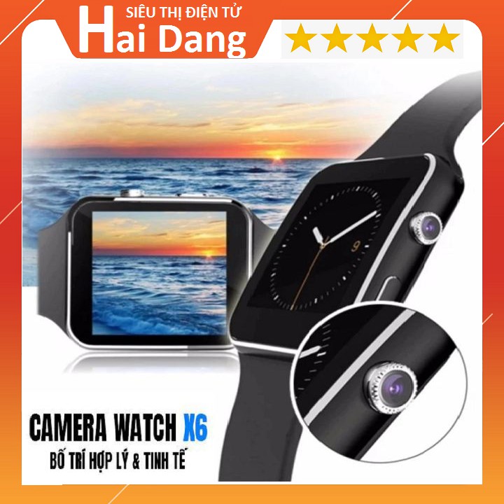 Đồng hồ thông minh X6 Màn Hình Cong Có Camera Touch Screen Hỗ trợ SIM TF Card Bluetooth