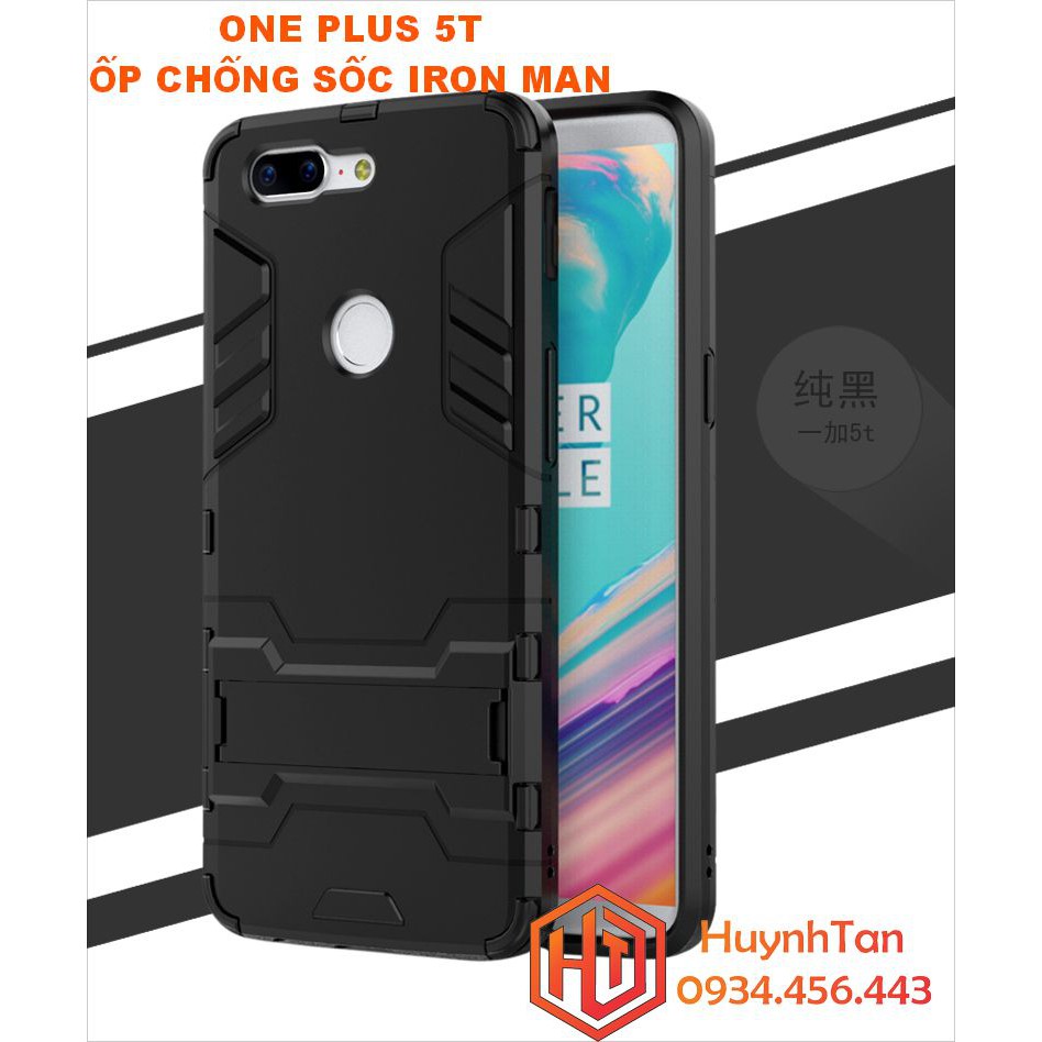 Ốp lưng Oneplus 5T cao su chống sốc iron man Ver 1