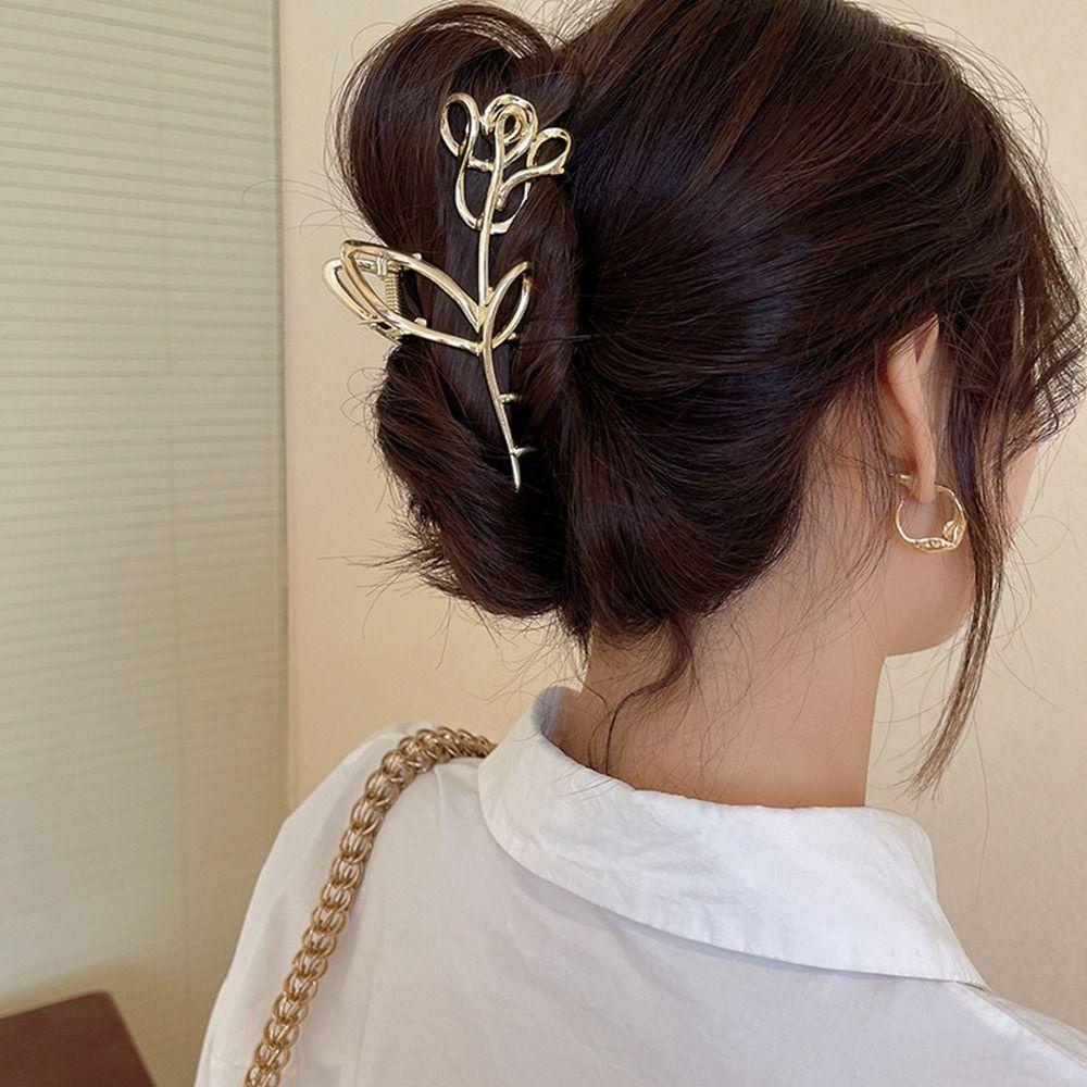 Kẹp Tóc Hoa Hồng Ngọt Ngào Cho Nữ|Kẹp Tóc Hình Hoa / Cá Mập Độc Đáo Thời Trang Cho Nữ