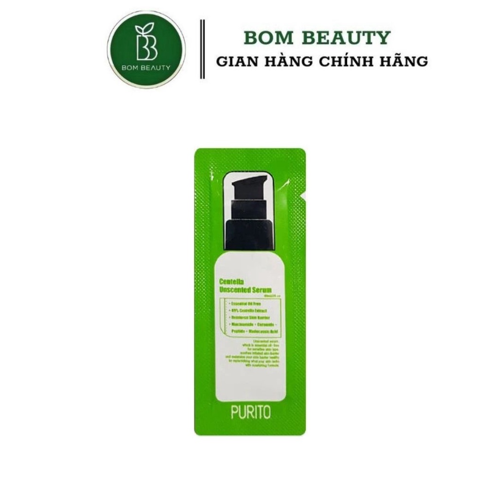 Sample Tinh Chất Purito Centella Unscented Serum Tinh Chất Rau Má Phục Hồi Không Chứa Hương Liệu