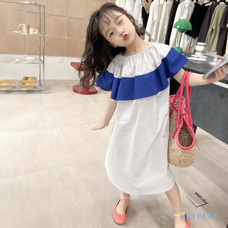 Đầm Công Chúa Tay Cánh Tiên Phối Ren Màu Sắc Ngọt Ngào Phong Cách Hàn Quốc Thời Trang Mùa Hè Cho Bé Gái