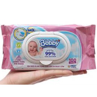 Combo 6 bịch khăn ướt Bobby 100 tờ