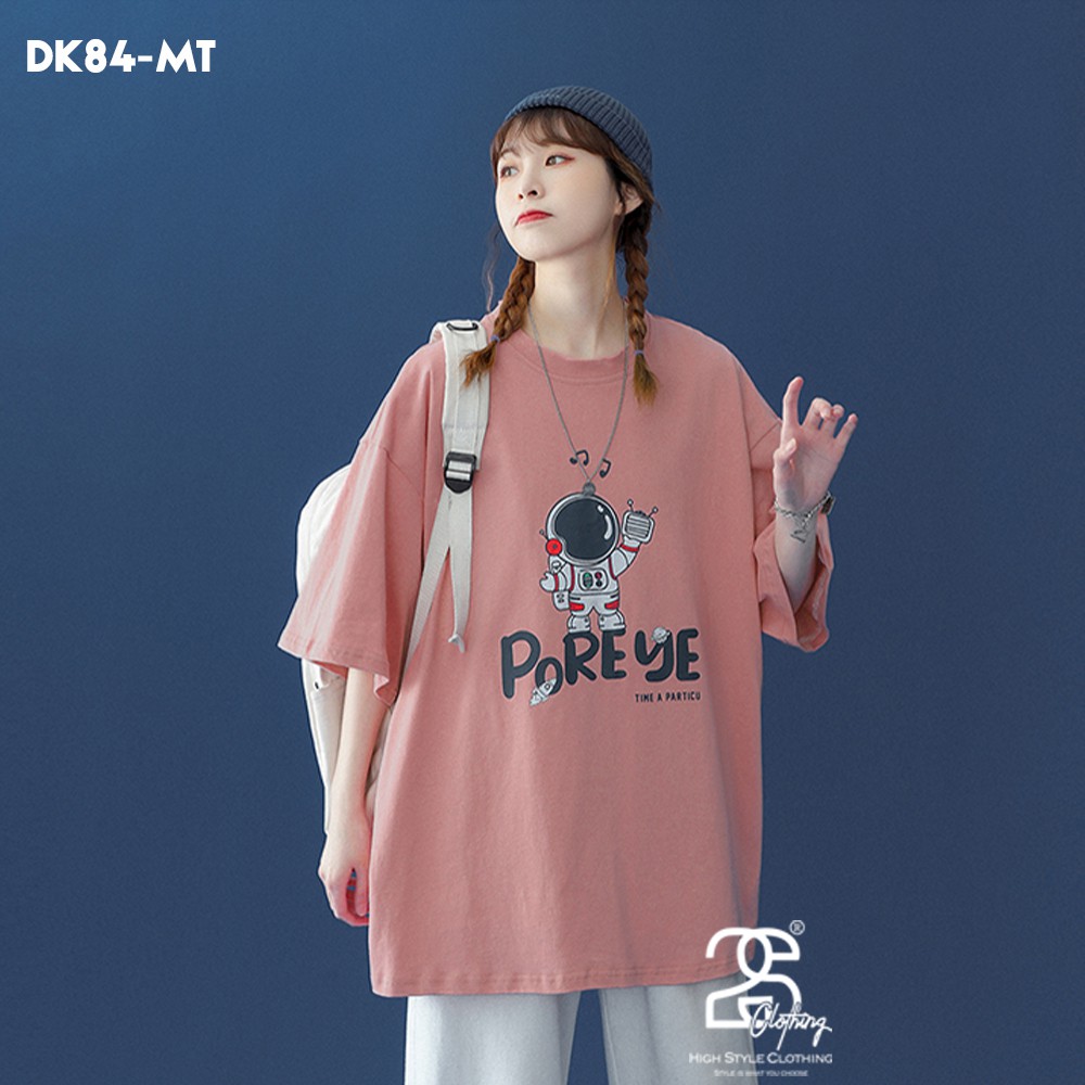 Áo Thun Tay Lỡ Nam Nữ Basic Dáng Unisex  2S Clothing, Áo Phông Nam Đẹp In Phi Hành Gia DK84