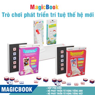 Trọn bộ phát triển từ vựng Tiếng Anh, Phát triển Tiếng Việt - Magicbook - Trò chơi phát triển trí tuệ trẻ em -Size M BOX
