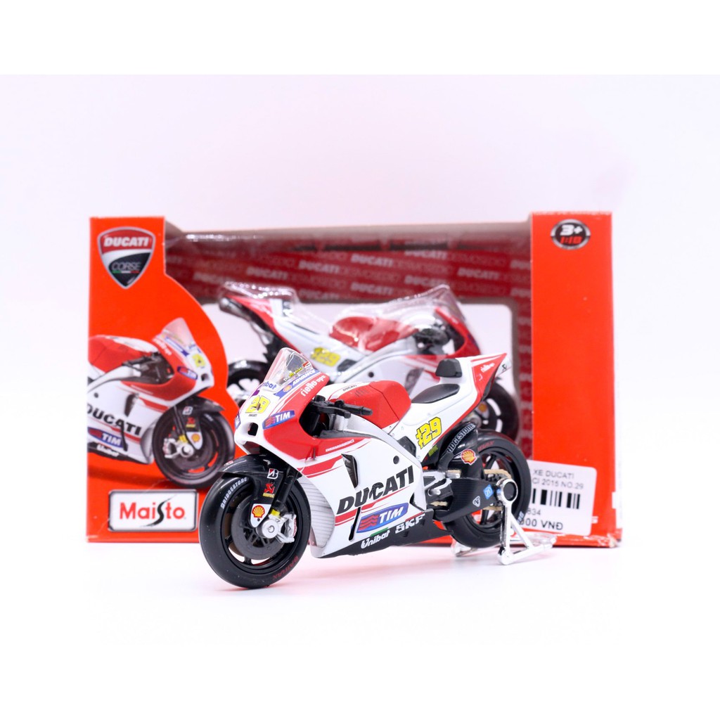 XE MÔ HÌNH MOTO GP DUCATI DESMOSEDICI 2015 NO.29 - MAISTO tỷ lệ 1:18