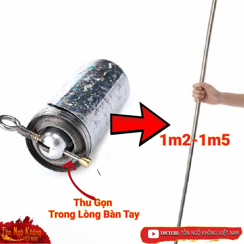 Gậy như ý ,Gậy Ảo Thuật, Hàng "Cao Cấp" Bằng Thép (Màu Bạc)
