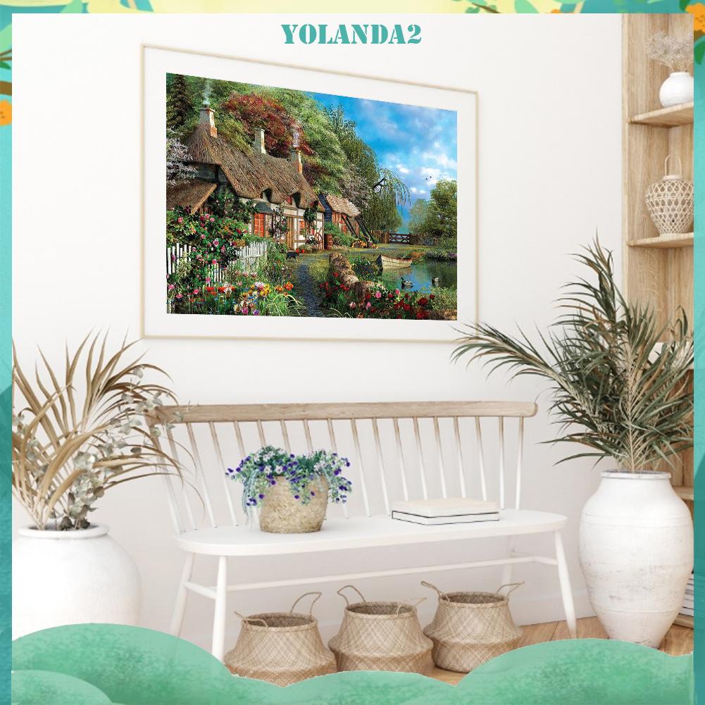 (canvas no printing)  Toàn Bộ Tranh Thêu 14ct Diy Hình Ngôi Nhà