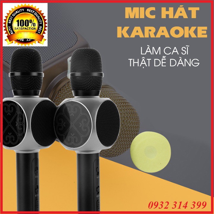 MICRO KARAOKE - MIC KHÔNG DÂY KARAOKE ĐA NĂNG KIÊM LOA BLUETOOTH ÂM THANH SIÊU BASS MIC BẮT GIỌNG CHỈNH