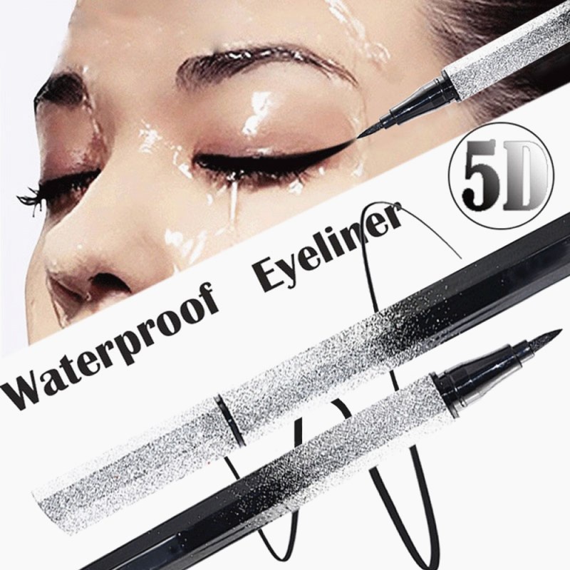 Bút Kẻ Mắt Dạng Lỏng Chống Nước Lâu Trôi Nhanh Khô Màu Đen / Nâu Thiết Kế Vỏ Lấp Lánh Ánh