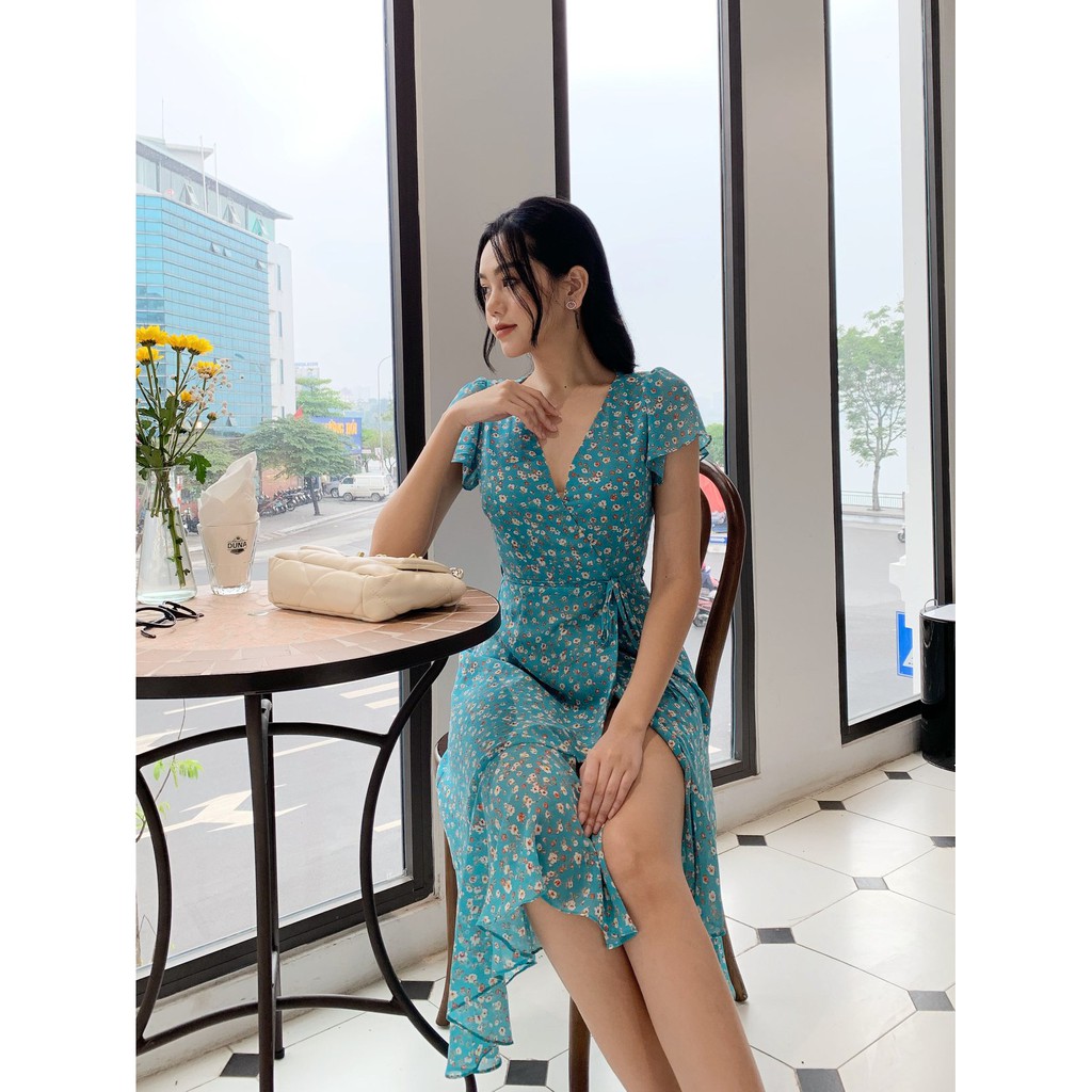 Đầm Mollynista voan xòe tay phồng sexy size M form siêu đẹp New 99% đầm Lép Elise Elpis Lalya - 0765.074.153