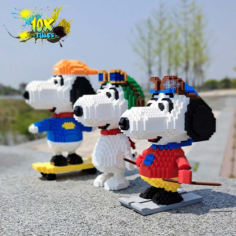 Lego 3d chú chó Snoopy dễ thương quà tặng sinh nhật trẻ em, quà tặng bạn trai bạn gái 10xtimes