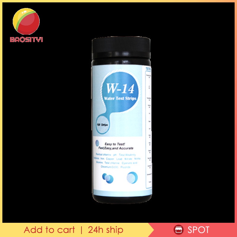 [Baosity1] Bộ 50 Miếng Dán 14 Trong 1 Kiểm Tra Chất Lượng Nước Bể bơi