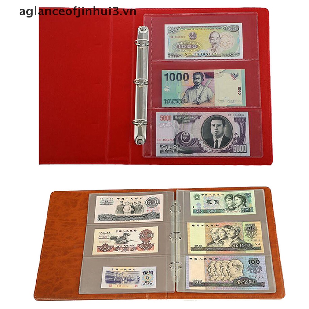 Set 10 Album Đựng Tiền Xu 3 Ngăn Tiện Lợi