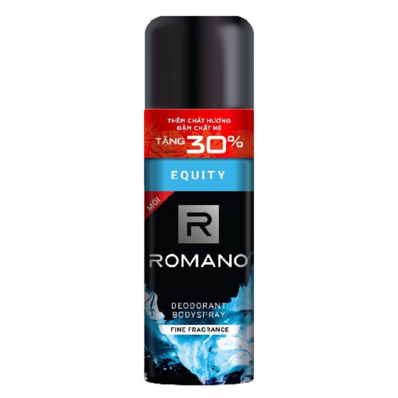 Romano: Xịt khử mùi toàn thân cho nam Romano Equity tặng dung tích chai 195ml