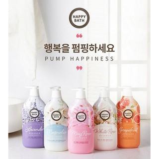 [Mẫu mới] Sữa tắm Happy Bath Hàn Quốc 900ml Hoa Hồng, Gạo, Lavender