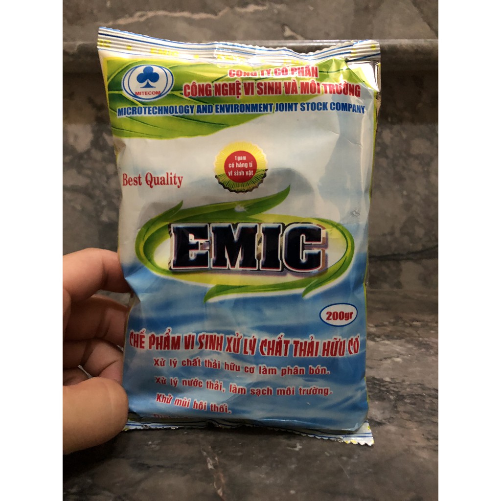 Chế phẩm sinh học Emic men vi sinh ủ phân chuồng, xử lý chất thải hữu cơ, rác thải nhà bếp