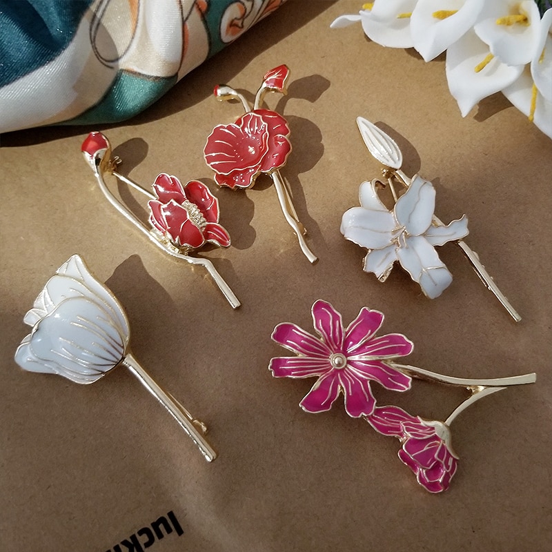 Ghim Cài Áo Hình Hoa Tulip Đỏ/Hoa Tulip Cổ Điển Thanh Lịch Thích Hợp Làm Quà Tặng Cho Bạn Gái/Người Yêu Vợ