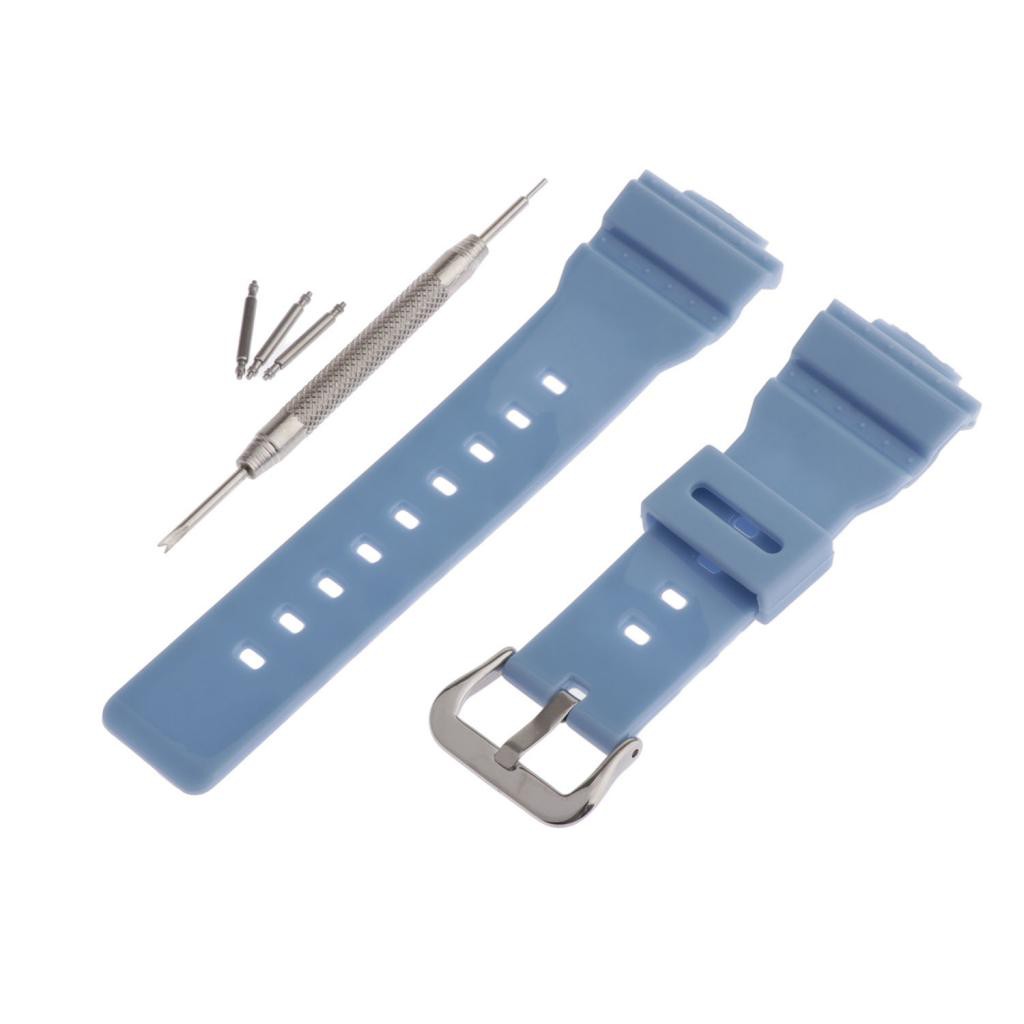 Dây Đeo Nhựa 7 Màu Thay Thế Cho Đồng Hồ casio baby-g ba-111