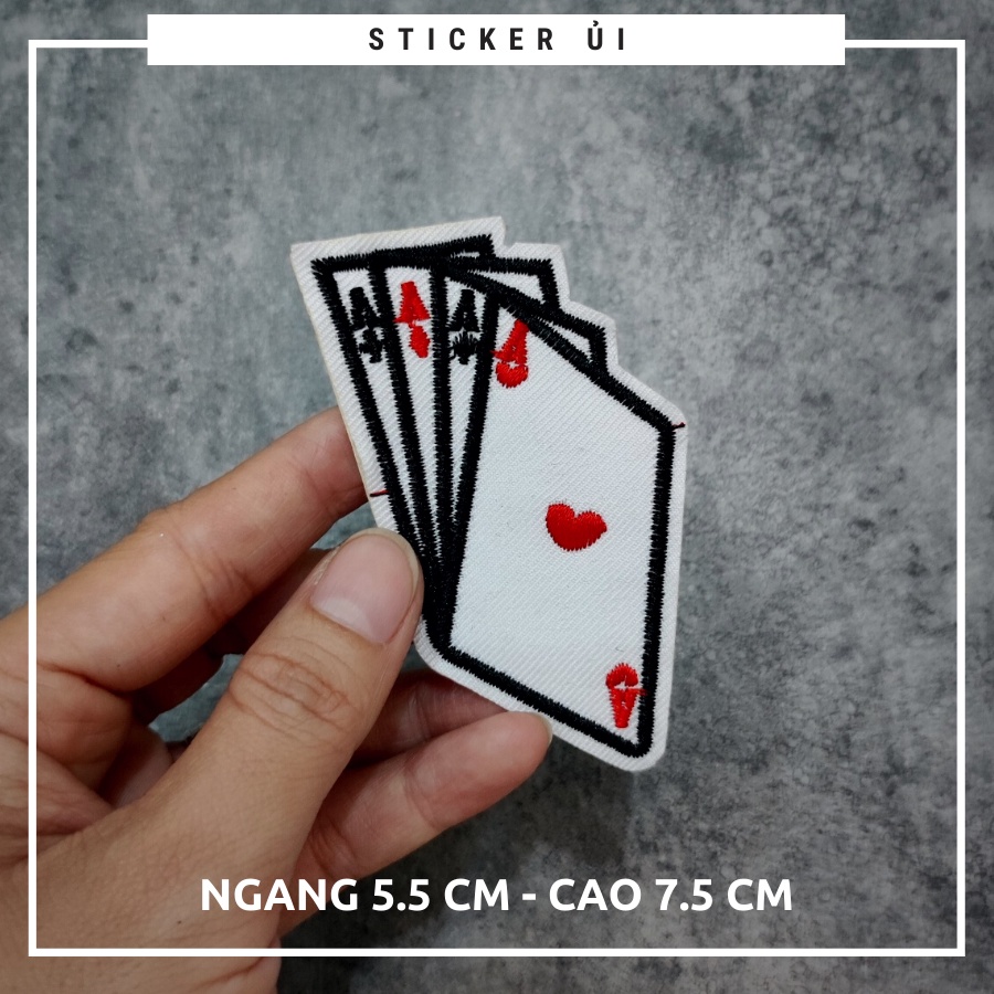 Sticker ủi áo Cao cấp - CÓ SẴN KEO ỦI - sticker vải dùng làm miếng vá áo, phụ kiện trang trí quần áo, balo, giày, nón
