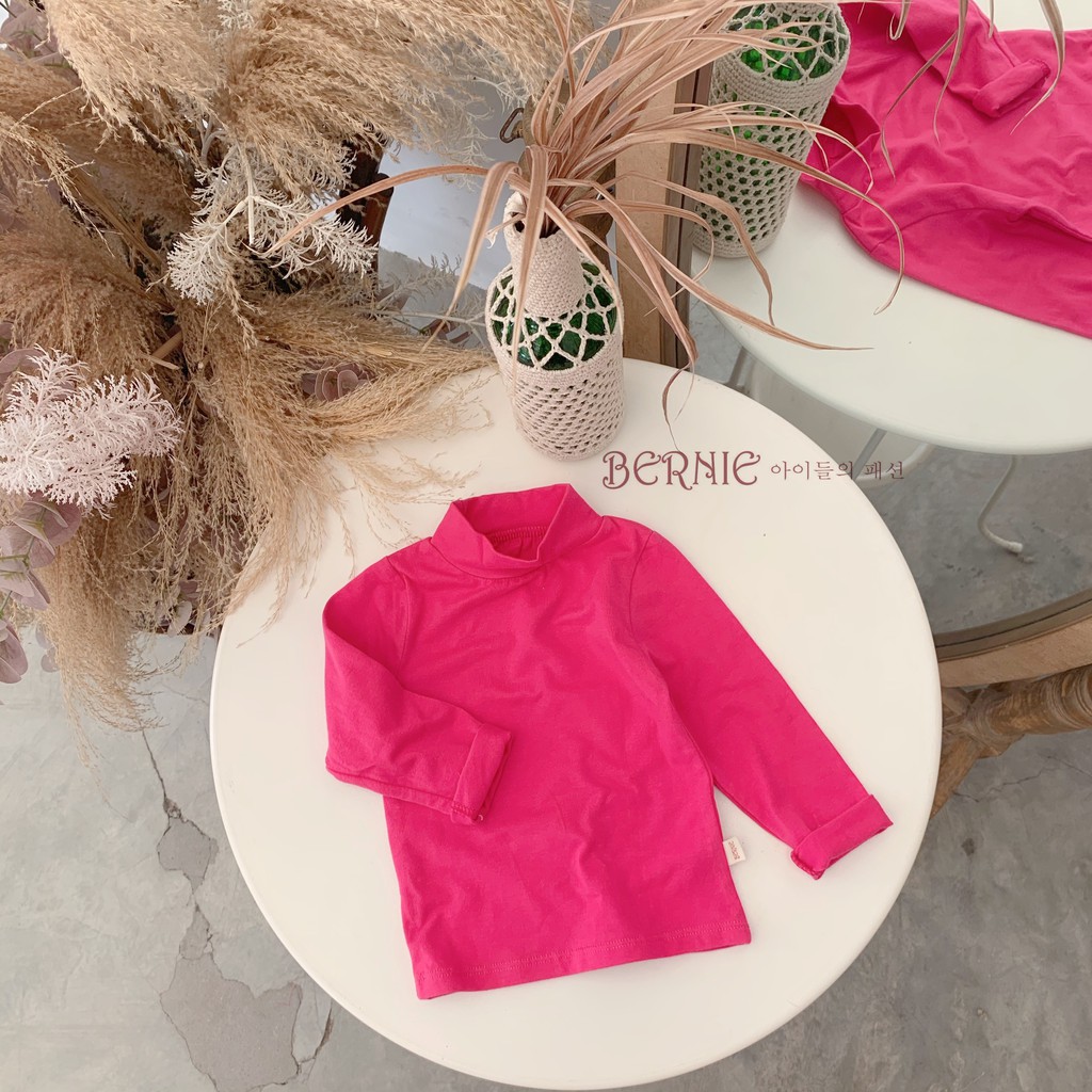 Áo cao cổ 3 phân áo cổ lọ giữ nhiệt cotton bốn chiều cực đẹp cho bé trai bé gái