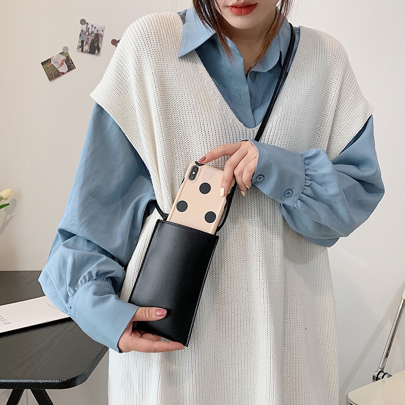 Túi đeo chéo hình chữ nhật phong cách Hàn Quốc đơn giản hợp thời trang