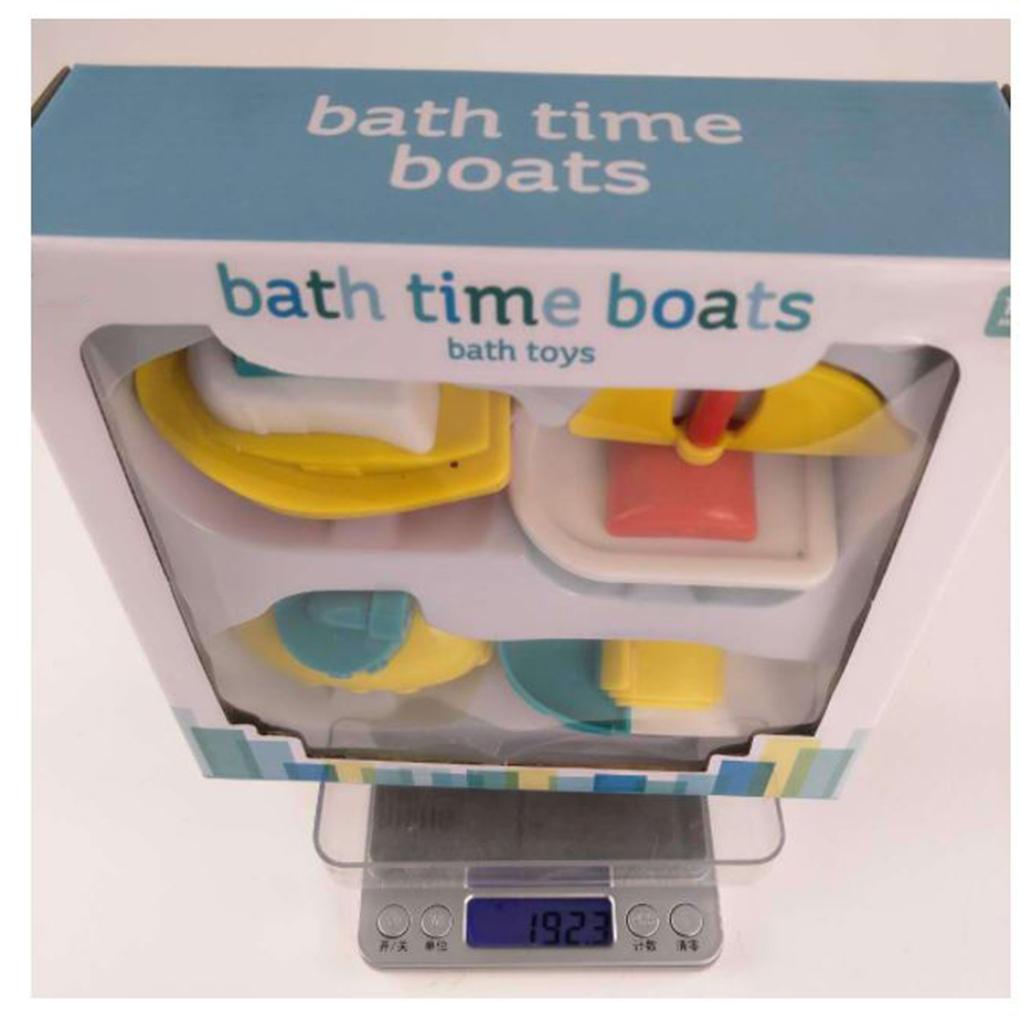 Set 4 Đồ Chơi Bồn Tắm Hình Thuyền Vui Nhộn Giáo Dục Sớm Cho Bé