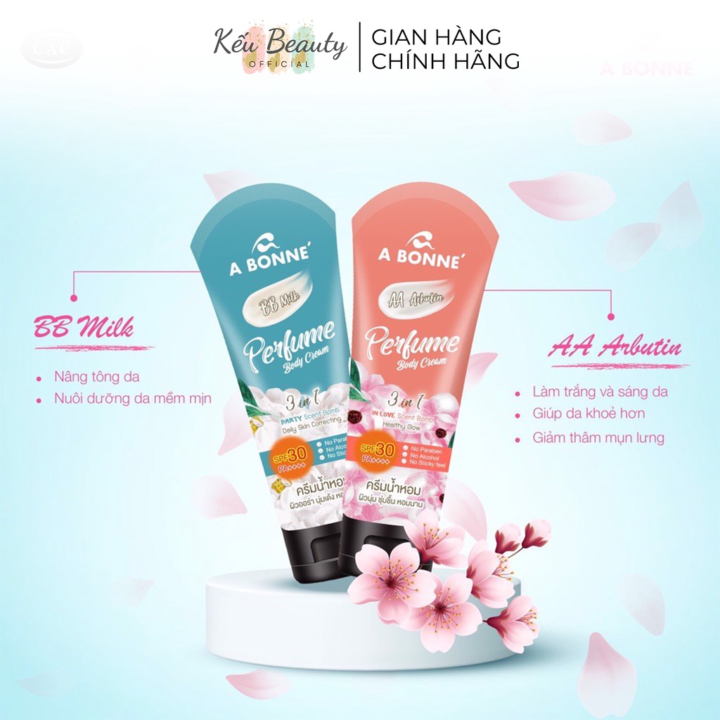 Kem dưỡng toàn thân trắng da chống nắng A Bonne Perfume Body Cream SPF 30 200g