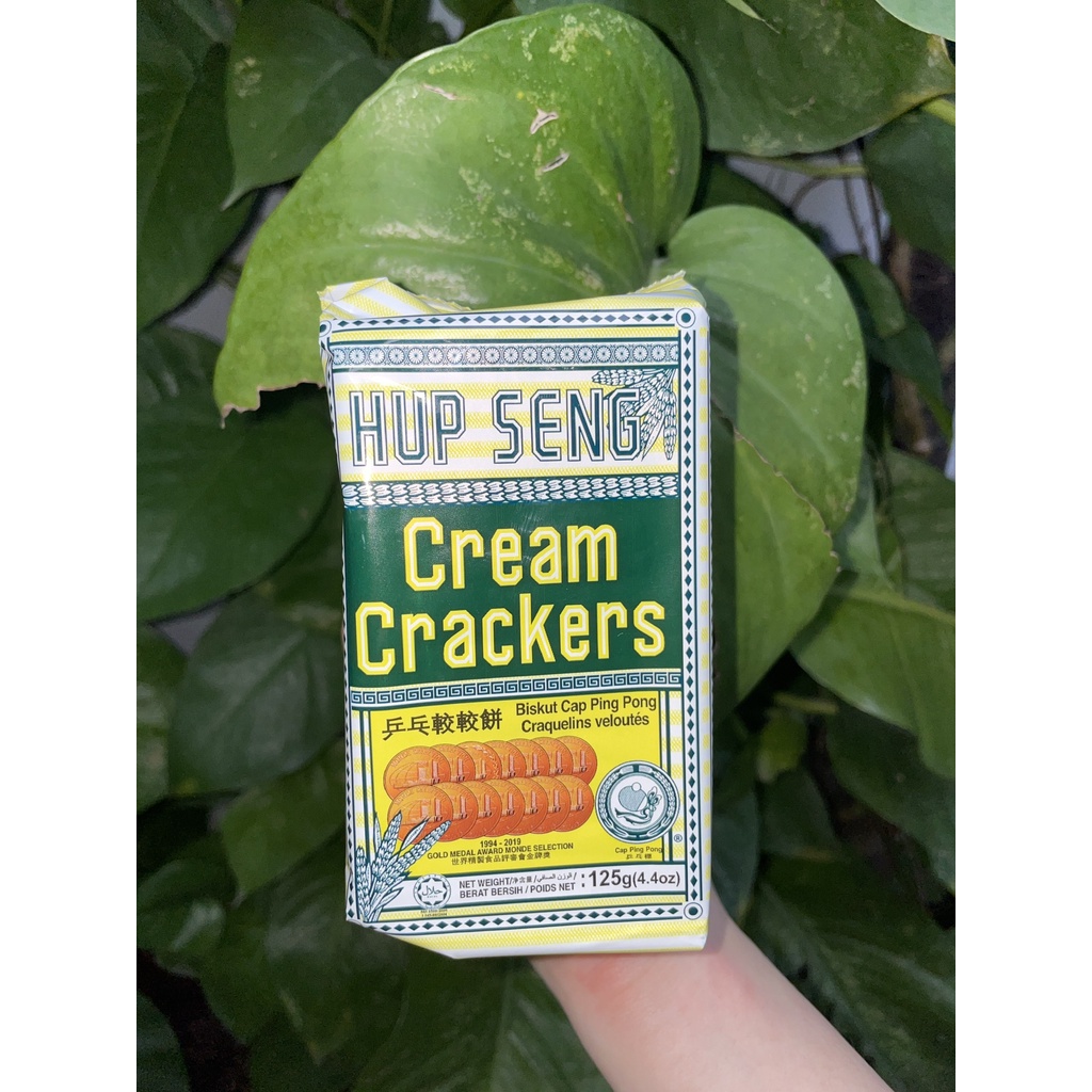 Bánh Lúa Nhí Hup Seng Cream Crackers (Gói 125g-xanh)