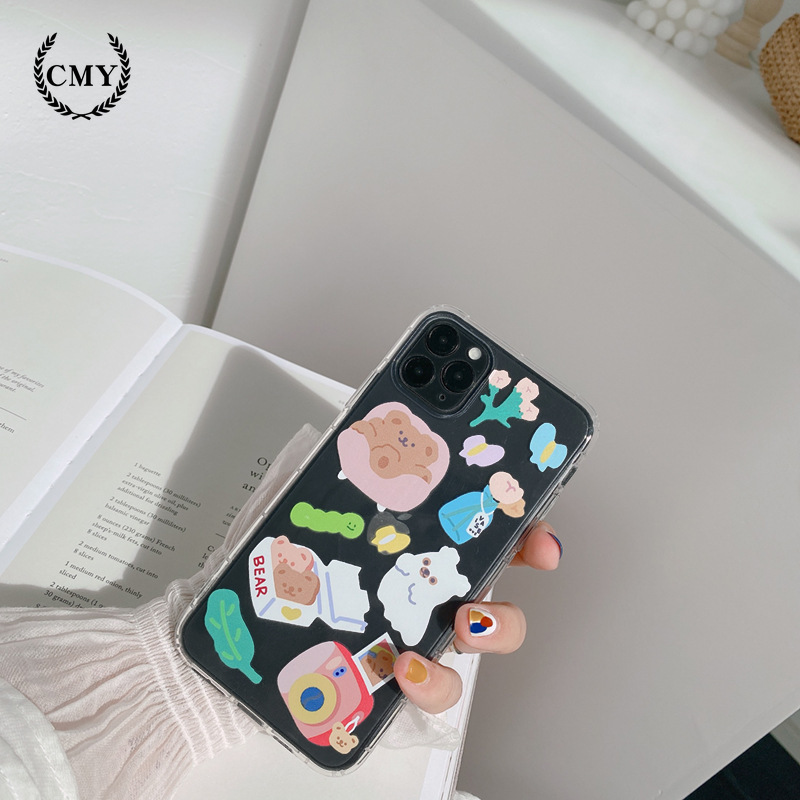 Ốp điện thoại in họa tiết gấu hoạt hình cho iPhone11/11Pro 11pro Max X XR XS XS MAX 7 8 plus SE | BigBuy360 - bigbuy360.vn