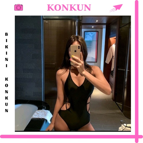 Bikini đi biển liền thân cut-ou sexy KONKUN MS86