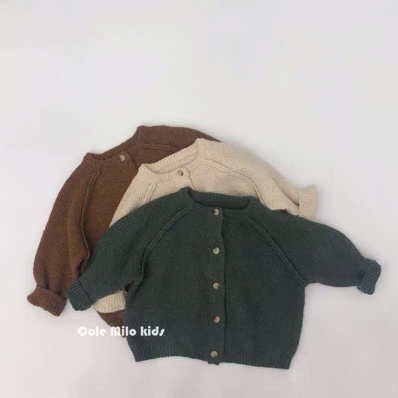 Áo Khoác Cardigan Len Vintage Cho Bé Trai Bé Gái