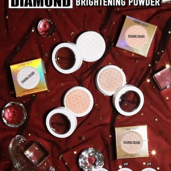 [Auth Thái] Phấn Bắt Sáng Có Nhũ Mini Màu Trắng Sivanna Diamond HF4018 Q419