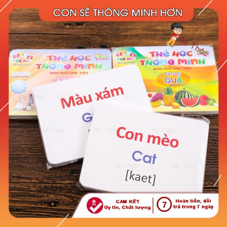 [Bb126] Thẻ học thông minh song ngữ 16 chủ đề💚FREESHIP💚Flashcard Anh Việt chủ đề động vật dưới nước