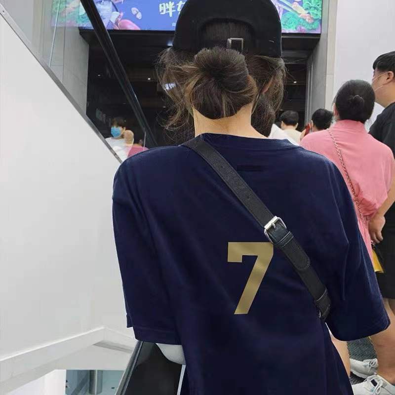 FOG FEAR OF GOD Season 7 Main Line Letter 7 Niche Tide Brand All-match High Street Loose Couple Short Sleeve T-Shirt
