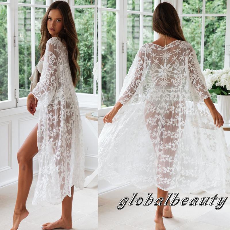 Áo khoác ngoài bikini tay dài màu trơn thêu họa tiết thời trang cho nữ
 | BigBuy360 - bigbuy360.vn