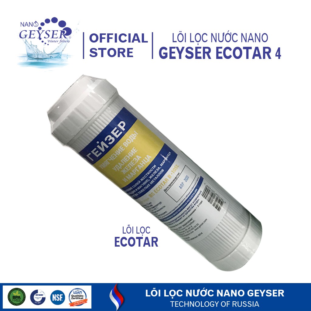 Combo 3 lõi lọc Máy Lọc nước Nano Geyser Ecotar 4