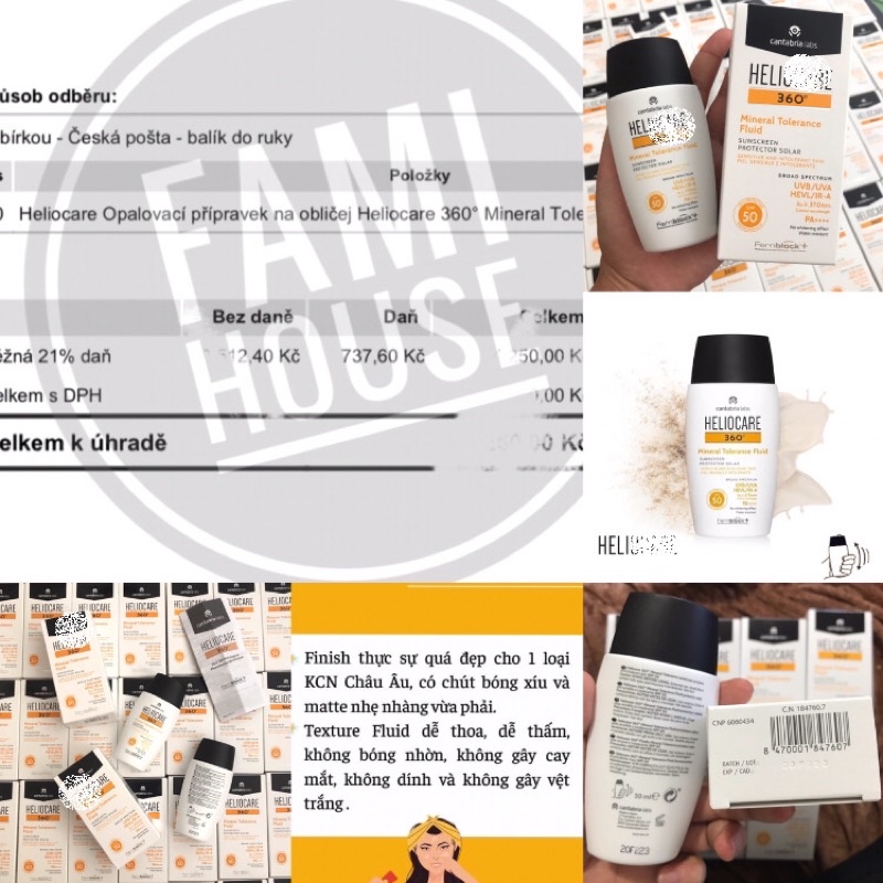 [Trả order] Kem chống nắng Helio Mineral Tolerance và Water Gel 50ml | BigBuy360 - bigbuy360.vn