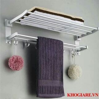 Kệ treo khăn nhà tắm inox 2 tầng