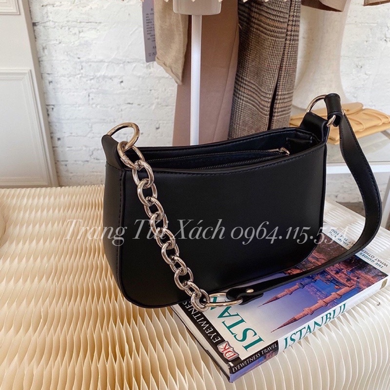Túi Xách Nữ Đeo Chéo Túi Kẹp Nách Đeo Vai Da Mềm Trơn