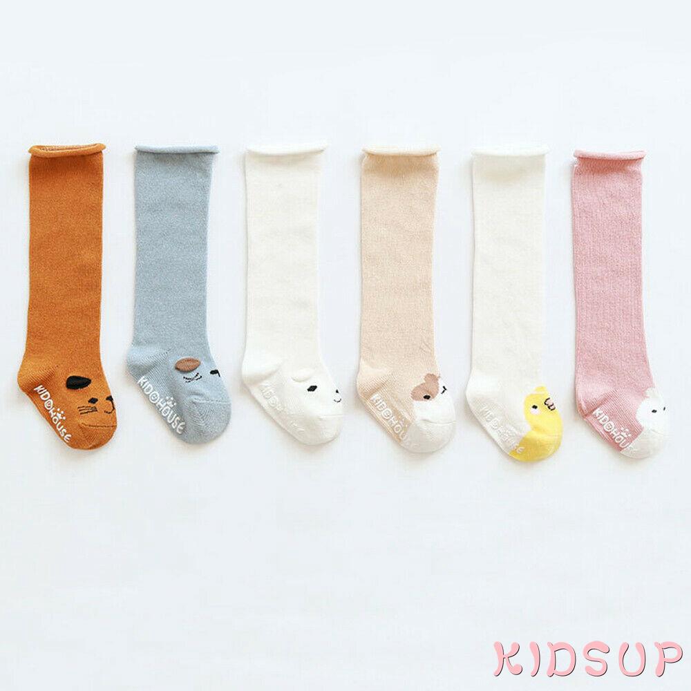 Vớ Cotton Dài Đến Đầu Gối Mềm Mại Đính Nơ Dễ Thương Cho Bé Gái 0-3 Tuổi