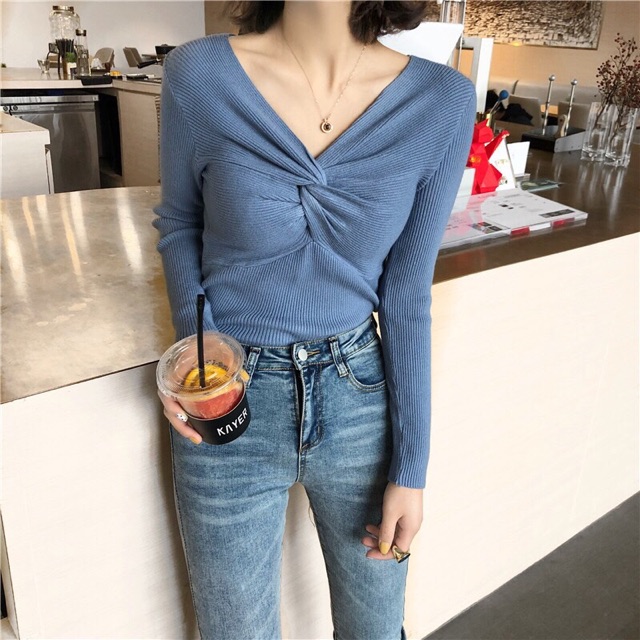 Áo Len Dài Tay Nữ Quảng Châu Chất Đẹp Bánh Bèo A-2 | BigBuy360 - bigbuy360.vn