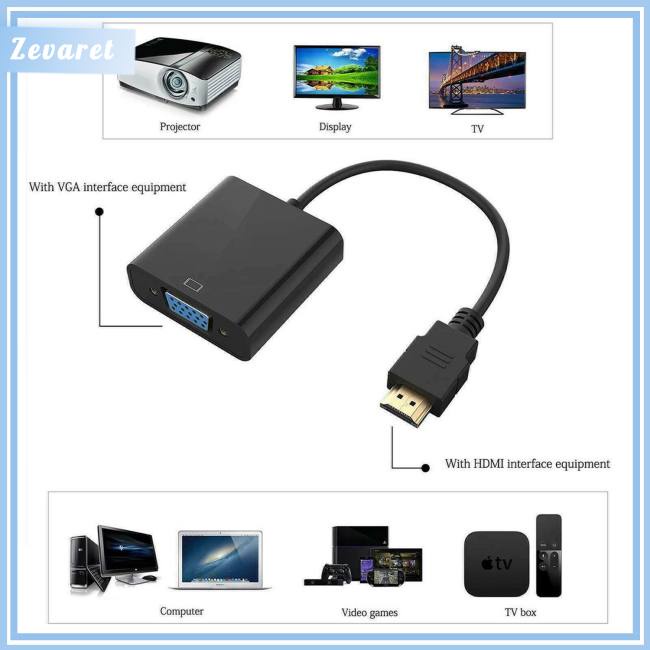 Dây Cáp Chuyển Đổi Từ Đầu Cắm Zevaret 1080p Hdmi-compatible Sang VGA