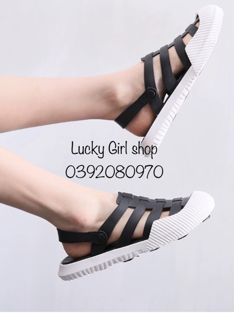 Giày dép sandals nam bít đầu cao su dẻo PVC cao cấp, size 40-45 - Lucky Girl shop