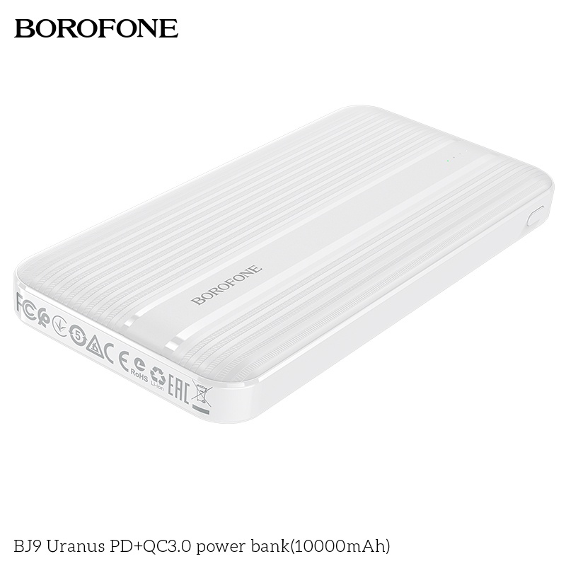 Pin sạc dự phòng 10000mAh BOROPHONE BJ9 sạc nhanh PD20W (cổng Type-C), có đèn báo LED, 2 cổng ra USB - Chính hãng