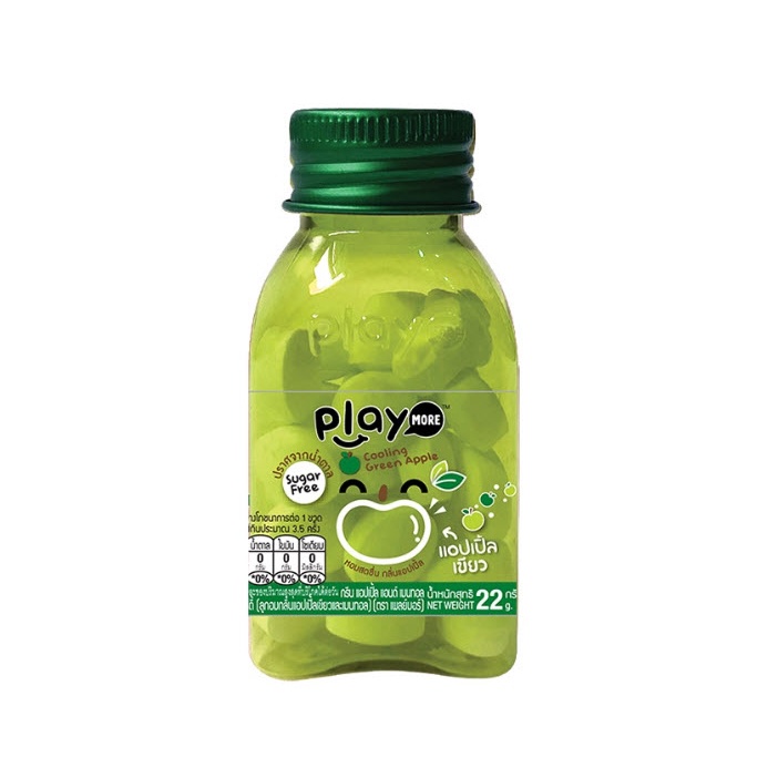 Kẹo ngậm the 5 vị dưa hấu, xí muội, đào, bạc hà , táo Playmore Thái Lan 22g