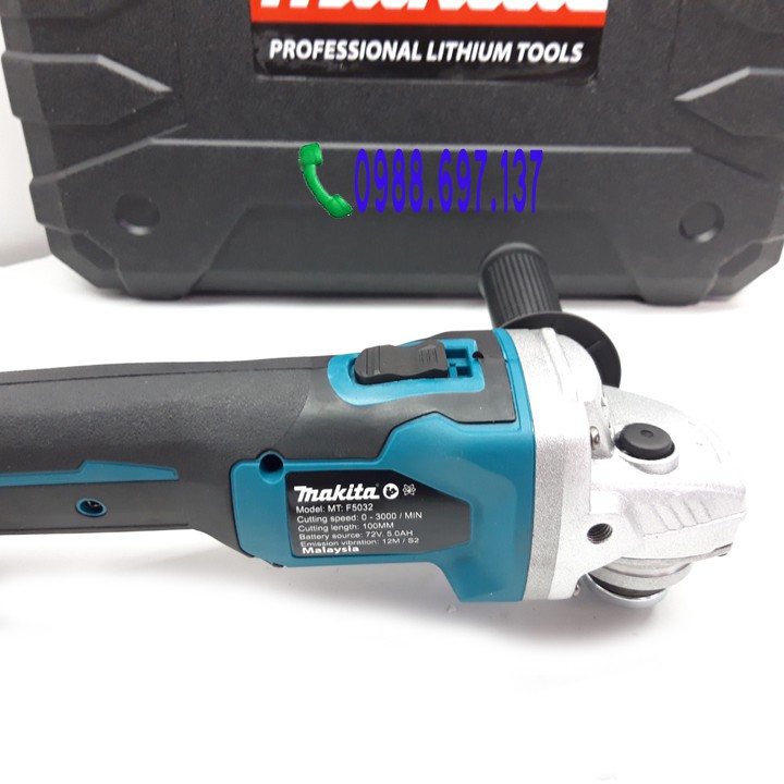 máy mài cắt pin 88V MAKITA100mm- dùng đá 1 tấc