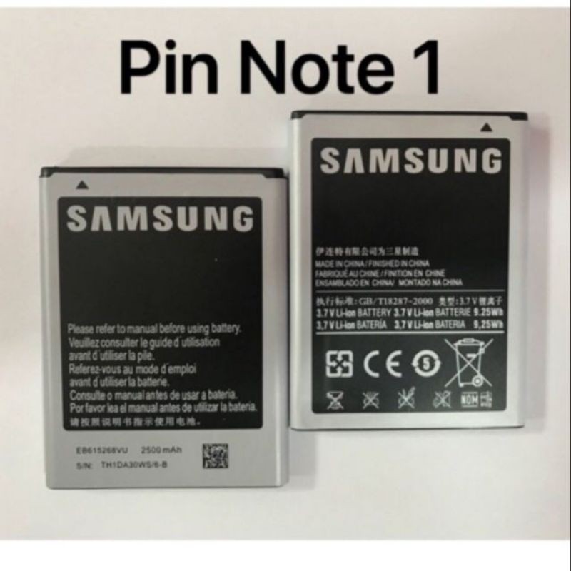 Pin xịn Samsung Galaxy Note 1 E160 i9220 N7000 bảo hành 6 tháng.